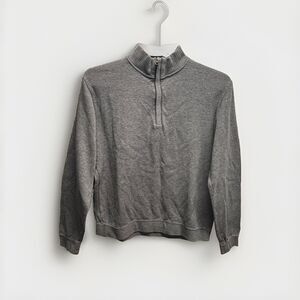 Cutter & Buck Sweatshirt Men Sz M Gray 1/4 Zip Pullover Golfing Outdoors Preppy